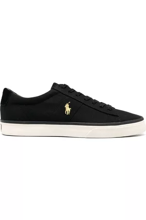 Ralph Lauren Logo-embroidered low-top sneakers - Black