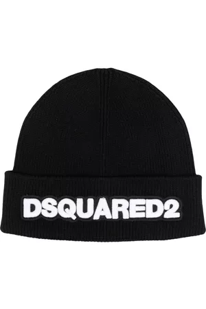 Dsquared2 Boys Beanies - Logo-patch beanie hat - Black