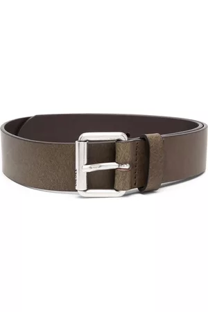 Diesel Belts - Logo-engraved buckle leather belt - Brown