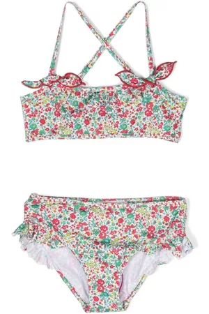 BONPOINT Floral-print bikini set - Green