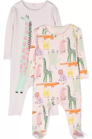 Stella McCartney Giraffe-print babygrow set - Pink