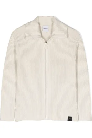 Aspesi Ribbed-knit zip-up jumper