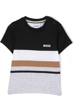 HUGO BOSS Short Sleeved T-Shirts - Logo-print short-sleeve T-shirt - Black