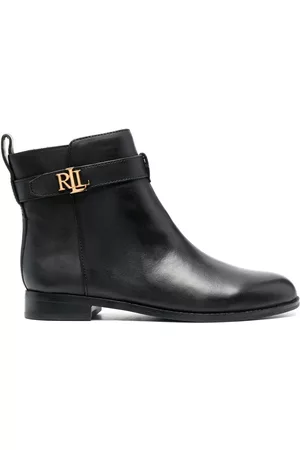 Ralph Lauren Briele leather ankle boots - Black