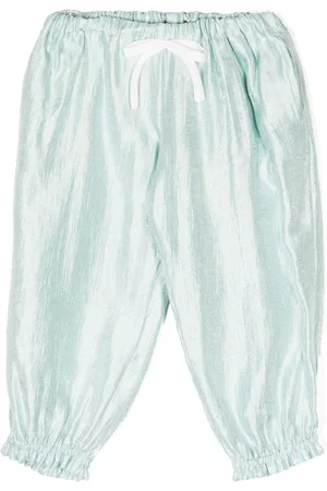 HUCKLEBONES LONDON Bow-detail satin-finish trousers