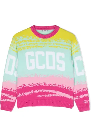 GCDS Colour-block logo jumper