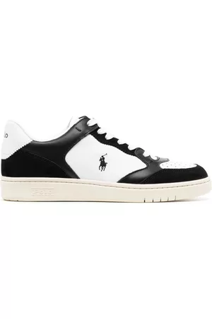 Ralph Lauren Logo-embroidered low-top sneakers - Black