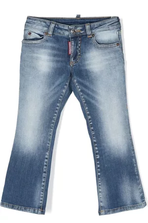 Dsquared2 Straight Jeans - Straight-leg logo-detail denim trousers - Blue
