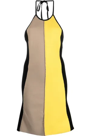SUNNEI Colour-block panelled knitted dress