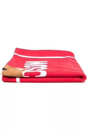 Moschino Swimwear - Teddy Bear-print beach towel - Red