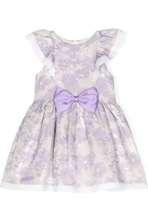 HUCKLEBONES LONDON Bow-detail metallic-effect mini dress
