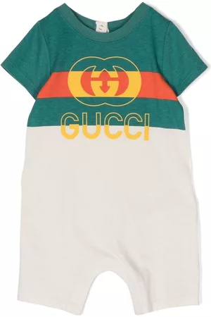 Gucci Logo-print detail romper - Neutrals