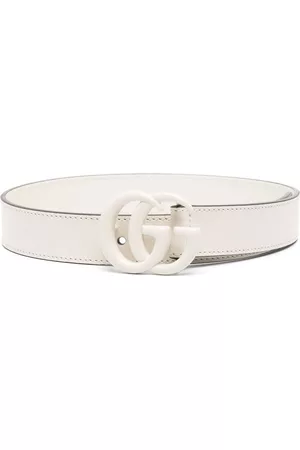 Gucci Belts - GG logo-buckle leather belt - White