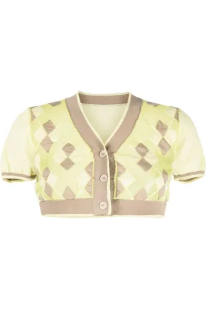 Jacquemus Argyle-check-pattern cropped top