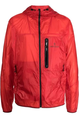 Moncler Men Sports Jackets - Diadem hooded windbreaker - Red