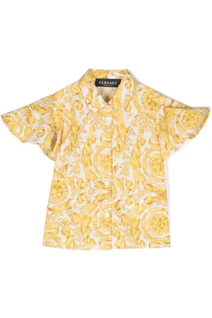VERSACE Shirts - Barocco-print shirt - Yellow