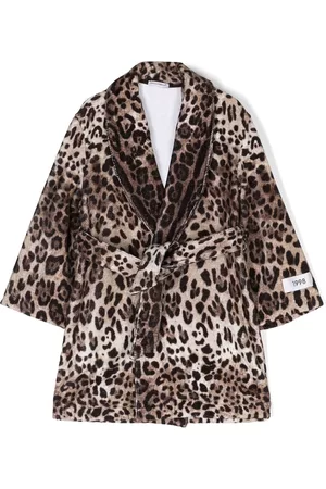 Dolce & Gabbana Brushed-finish cotton robe - Black