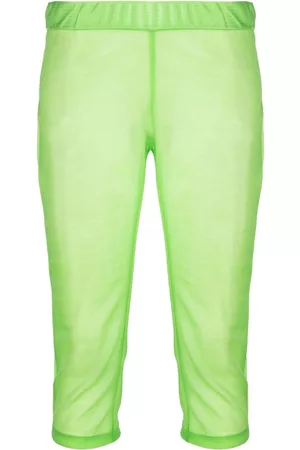Dsquared2 Women Leggings - Cropped mesh leggings - Green