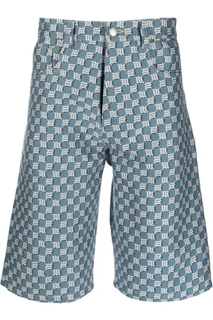 MISBHV Logo-print denim shorts
