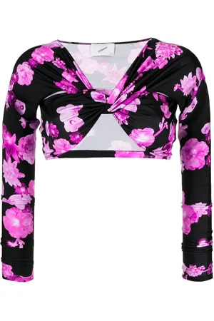 COPERNI Floral-print cropped top