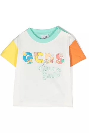 GCDS Short Sleeved T-Shirts - Logo-print short-sleeve T-shirt - Green