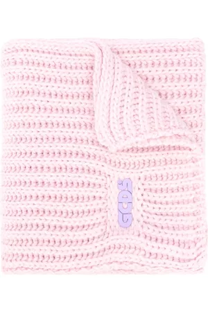 GCDS Men Scarves - Logo-plaque chunky scarf - Pink