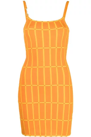 Jacquemus Maille Malha fitted dress - Orange