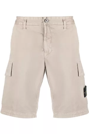 Stone Island Men Bermudas - Logo-patch cotton Bermuda shorts - Grey