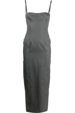Thom Browne Corset-style wool pencil dress