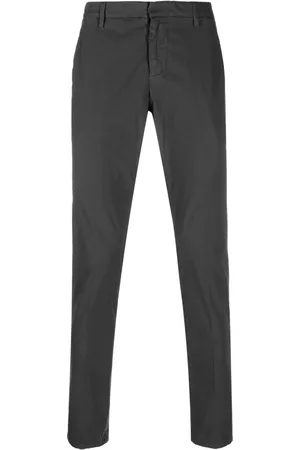 Dondup Men Skinny Pants - Pressed-crease slim-cut trousers - Grey
