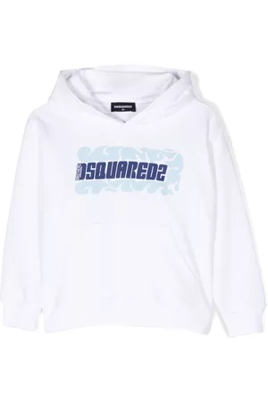 Dsquared2 Logo-print cotton hoodie - White