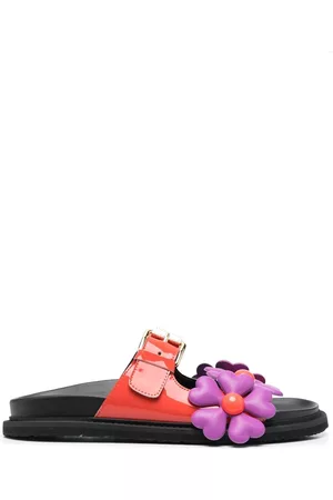Moschino Women Sandals - Floral-applique detail sandals - Red