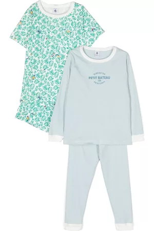 Petit Bateau Pajamas - Printed cotton pajama sets - Blue