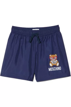 Moschino Boys Swim Shorts - Bear-motif swim shorts - Blue