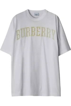 Burberry Embroidered Monogram EKD Cotton T-shirt Size: L - ShopStyle