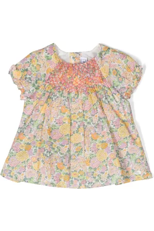 Tartine Et Chocolat Short Sleeved T-Shirts - Floral-print short-sleeve top - Yellow