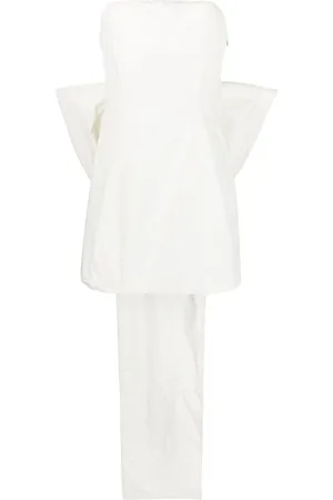 ROTATE Bow-embellished strapless minidress
