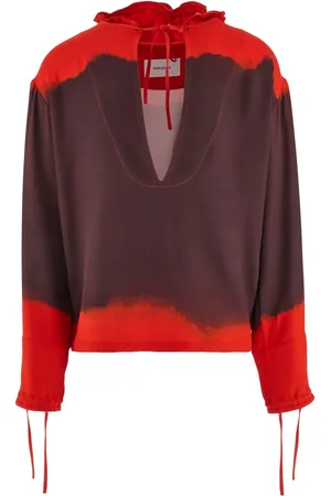 Salvatore Ferragamo Gradient-effect hooded kaftan