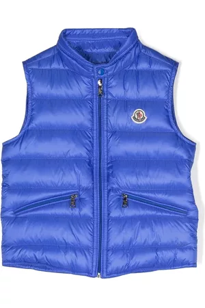 Moncler Boys Puffer Jackets - Zip-up padded gillet - Blue