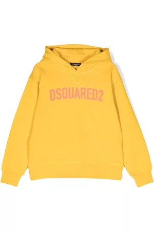 Dsquared2 Logo-print cotton hoodie - Yellow