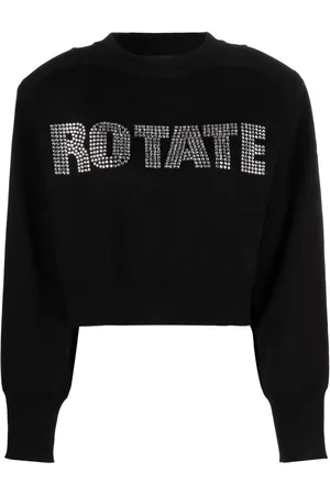 ROTATE Long sleeves cropped sweatshirt