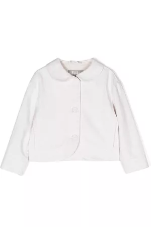 Il gufo Girls Bomber Jackets - Rounded-collar button-up jacket - Neutrals