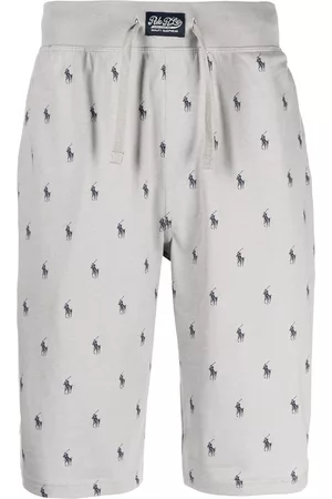 Ralph Lauren Men Polo T-Shirts - Signature Polo Pony cotton track shorts - Grey