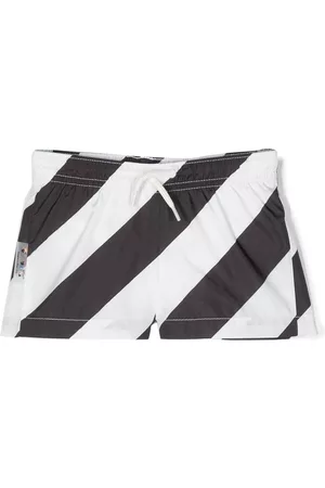 OFF-WHITE Stripe-pattern swim trunks
