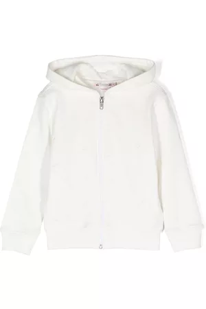 BONPOINT Bomber Jackets - Cherry-embroidered cotton hoodie - White