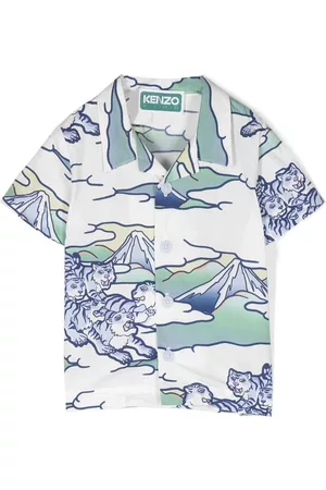 Kenzo Cotton graphic-print shirt - White