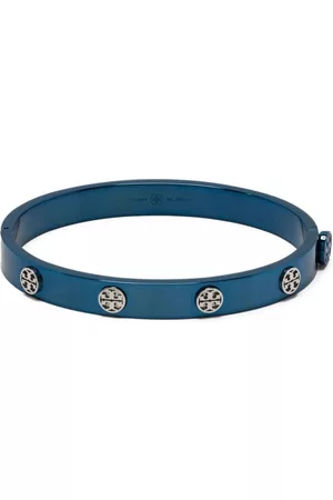 Tory Burch Women Bracelets - Logo-plaque stud bracelet - Blue