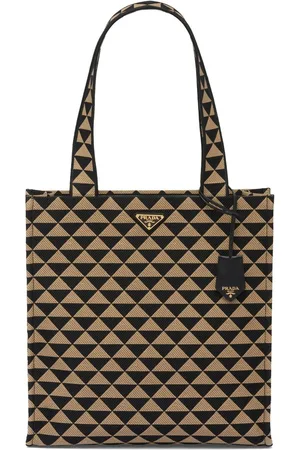 Prada Large Symbole embroidered tote bag