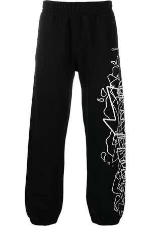 OFF-WHITE Men Sweatpants - Graphic-print track pants - Black