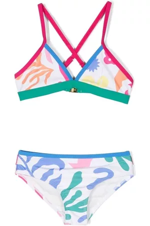 Marc Jacobs Kids Girls Bikini Sets - Graphic-print bikini set - White